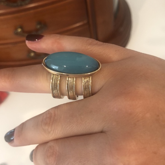 Blue and gold ring - Picture 2 of 4